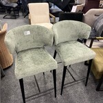 2x Barkruk Indigo Richmond, geweven, Fusion groen